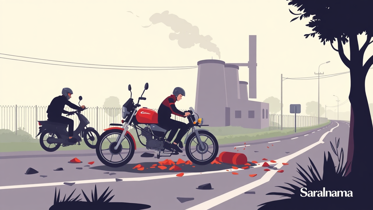 Deadly Bike Crash Near Sugar Mill in Sonipat