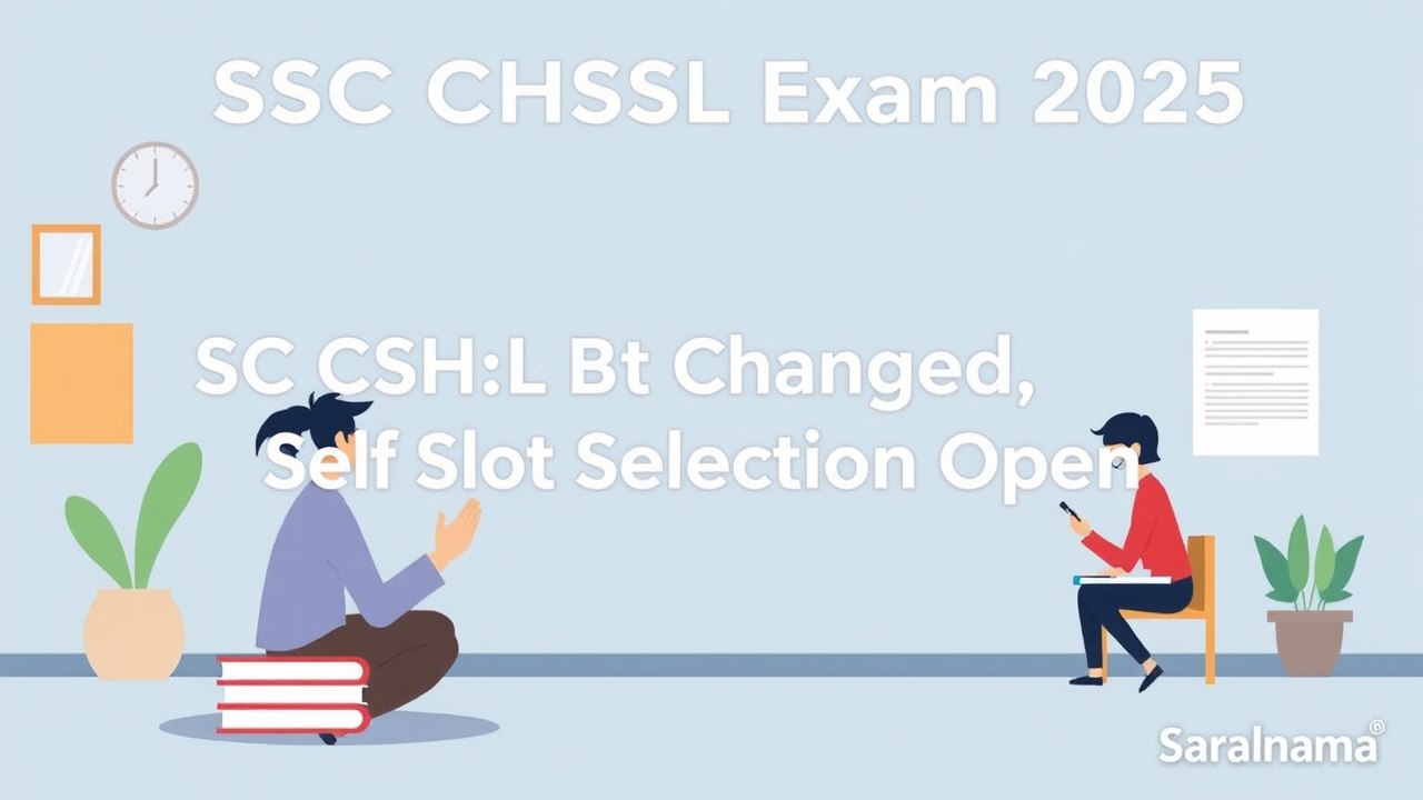 SSC CHSL Exam 2025 Date Changed, Self Slot Selection Open