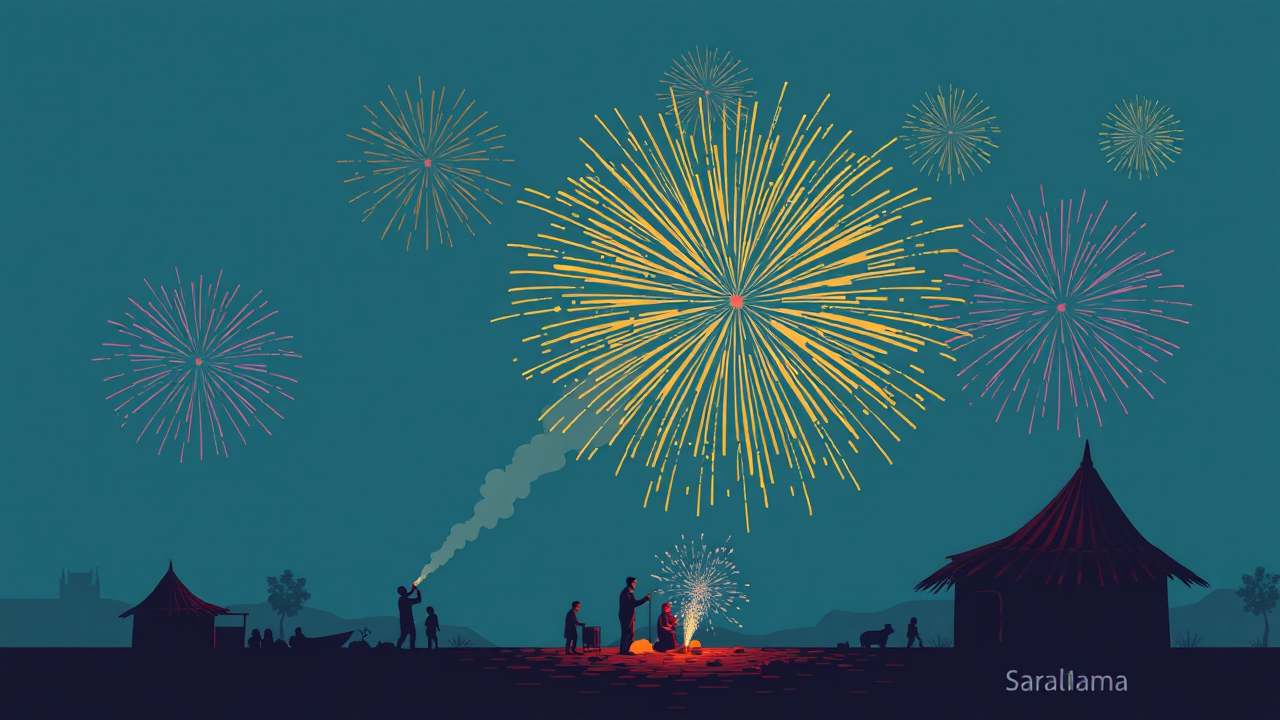 Dangerous Fireworks Tradition in Bhadeser on Govardhan Puja