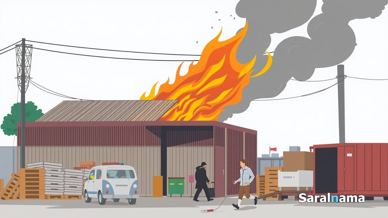 Fire Breaks Out in Jamshedpur Warehouse, Disaster Averted
