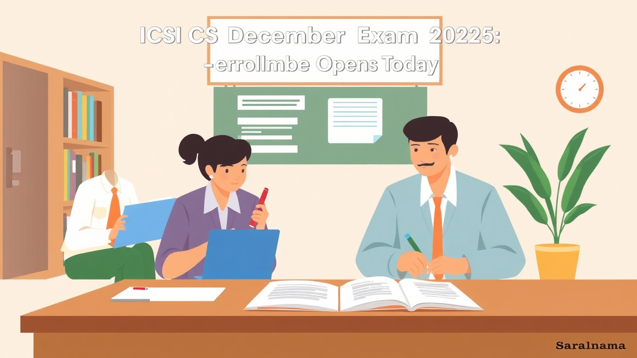 ICSI CS December Exam 2025: Enrolment Opens Today