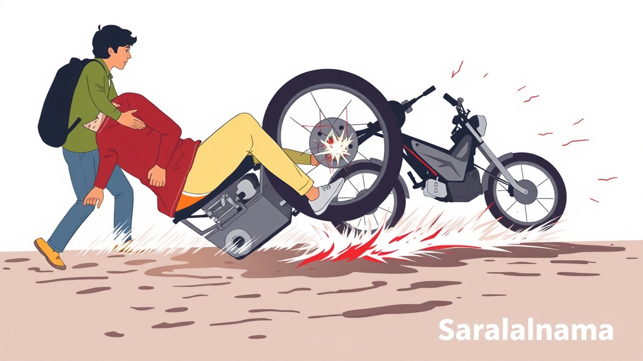Two Youths Injured in Bike Stunt Accident in Jashpur