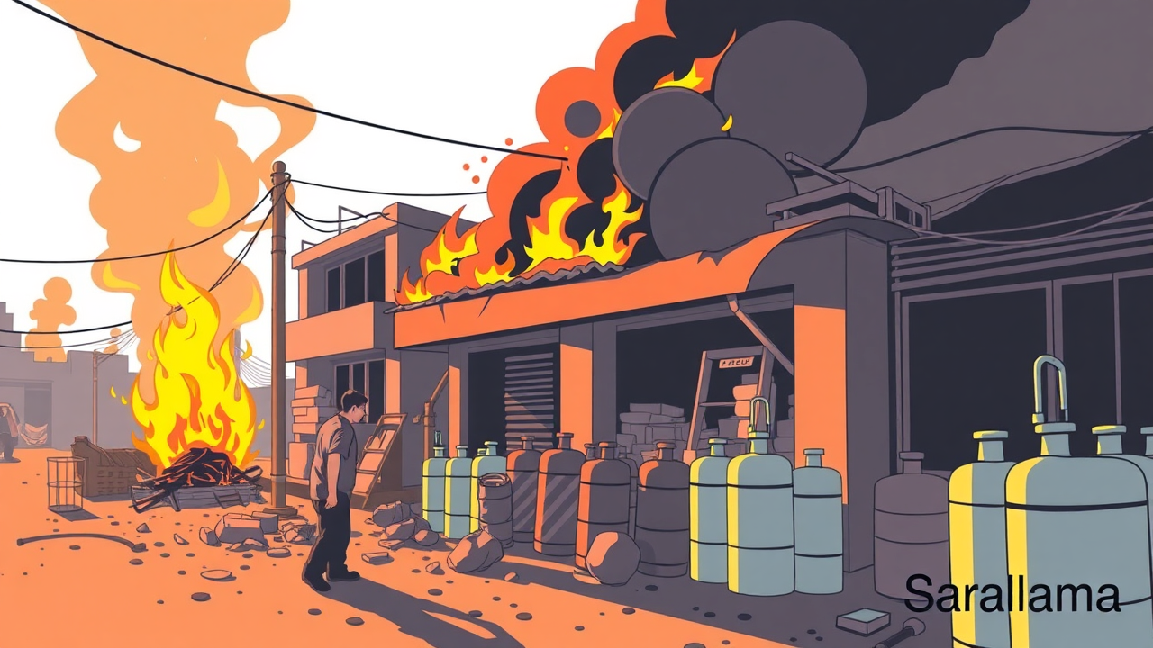 Fire Destroys Shops in Hazaribagh, Gas Cylinders Removed in Time