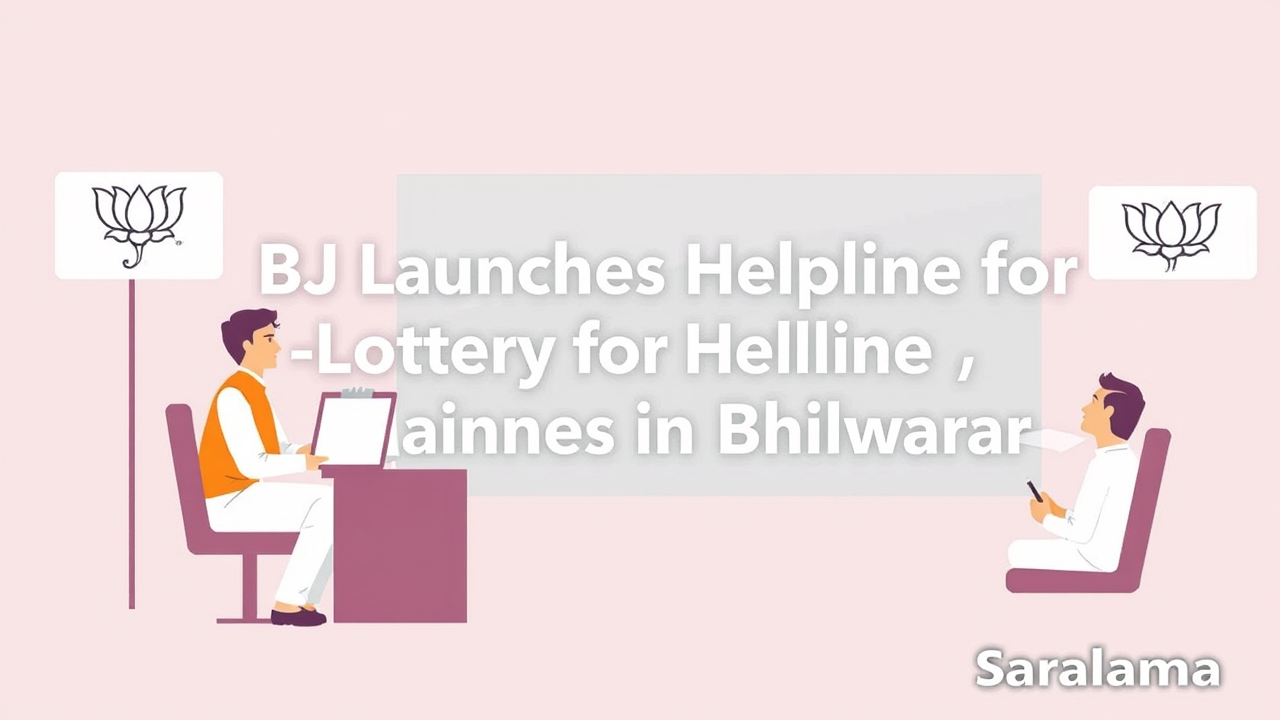 BJP Launches Helpline for E-Lottery Complaints in Bhilwara