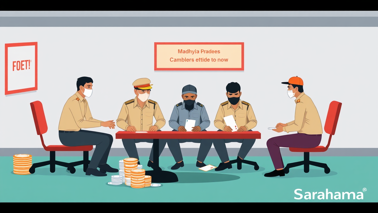 24 Gamblers Arrested in Chhatarpur, ₹50 Lakh Worth Items Seized