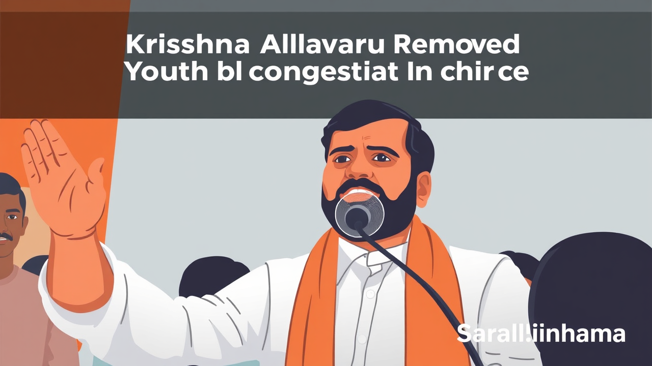 Krishna Allavaru Removed as Youth Congress In-charge