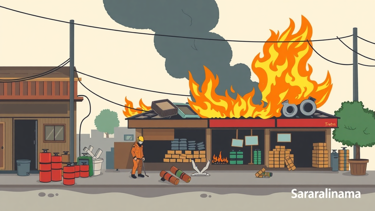 Fire Destroys Shops in Hazaribagh, Gas Cylinders Removed in Time