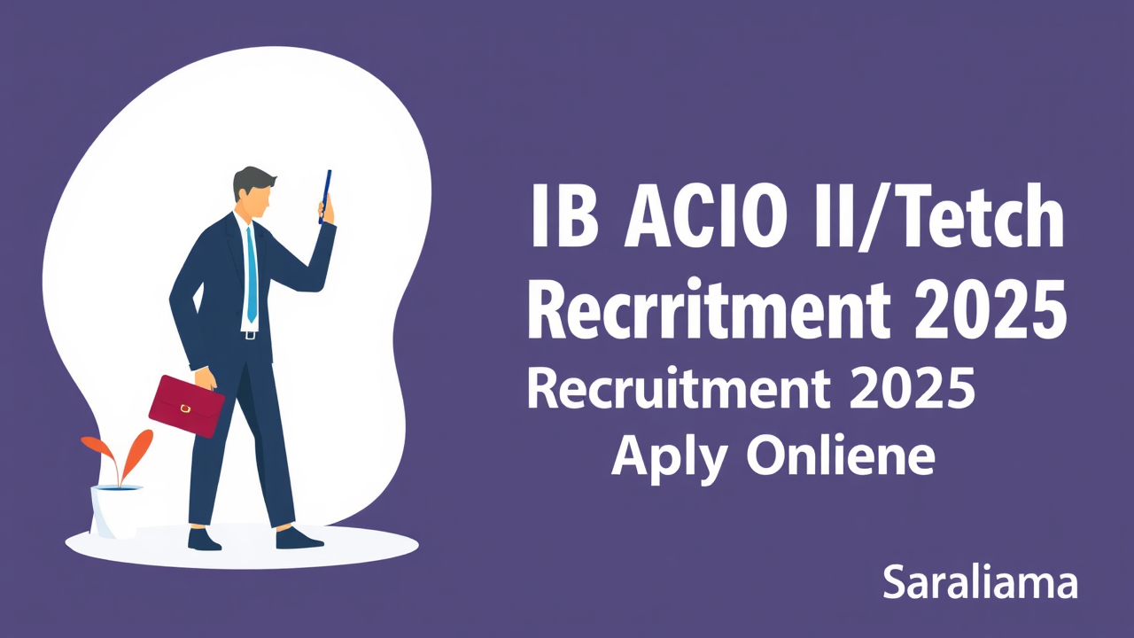 IB ACIO II/Tech Recruitment 2025: Apply Online