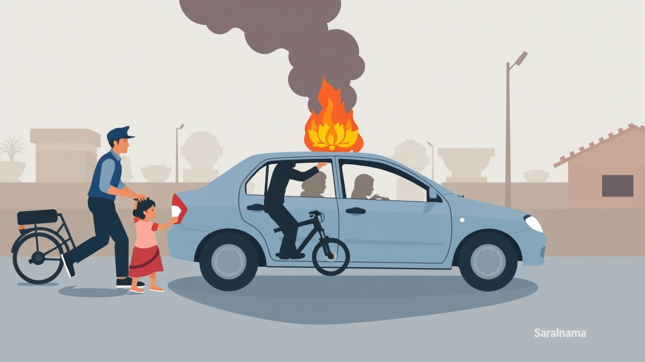 BJP Car Hits Family in Barabanki, Police Inaction Alleged