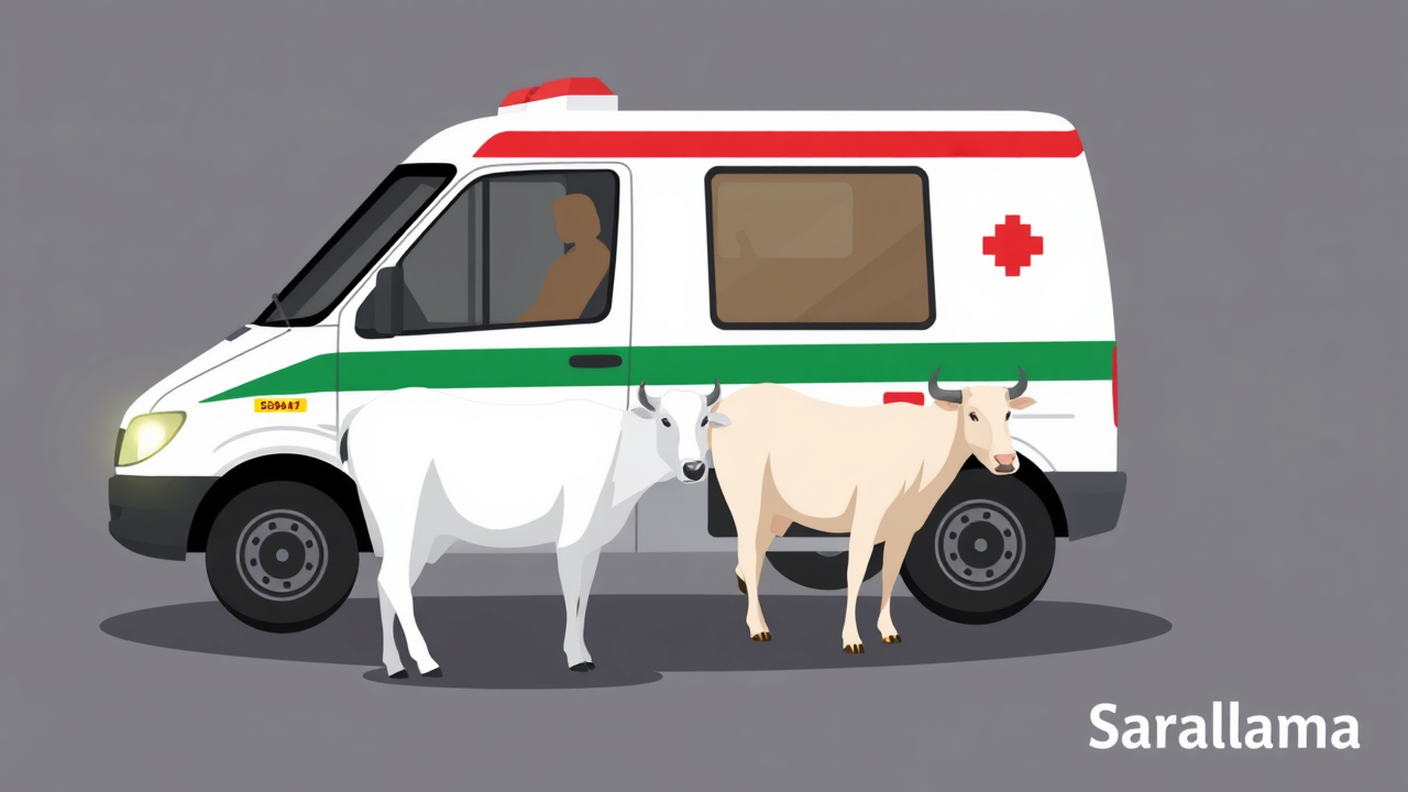 Cattle Smugglers Use Ambulance in Palwal, 3 Animals Rescued