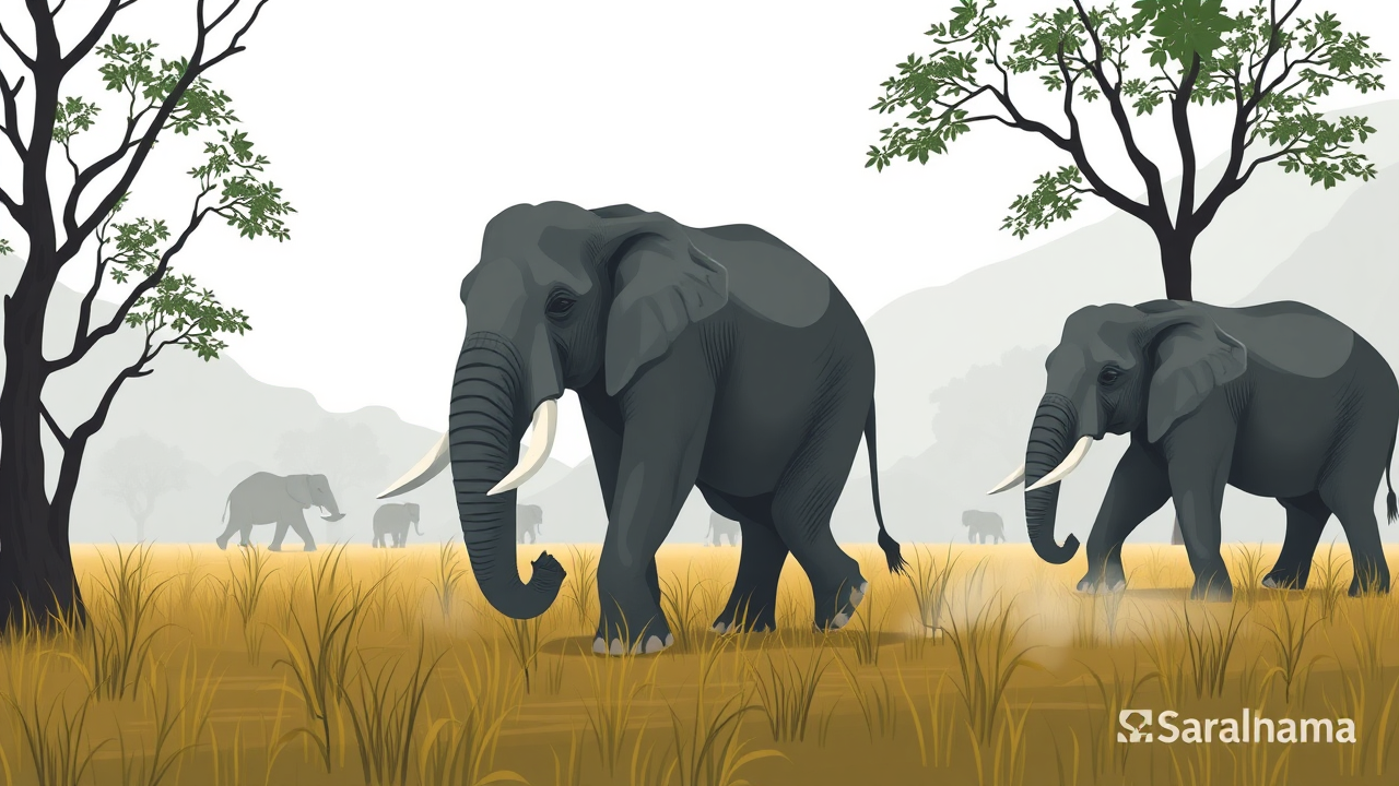 Wild Elephants Raid Crops in Haridwar Village