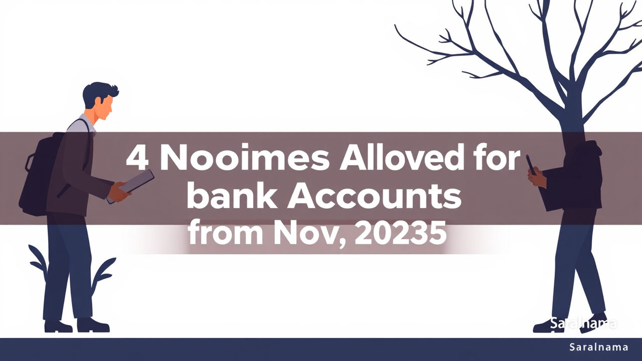 4 Nominees Allowed for Bank Accounts from 1 Nov 2025
