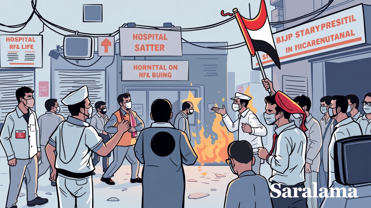 Hospital Staff and Shopkeepers Clash in Mirzapur, BJP Leader Protests