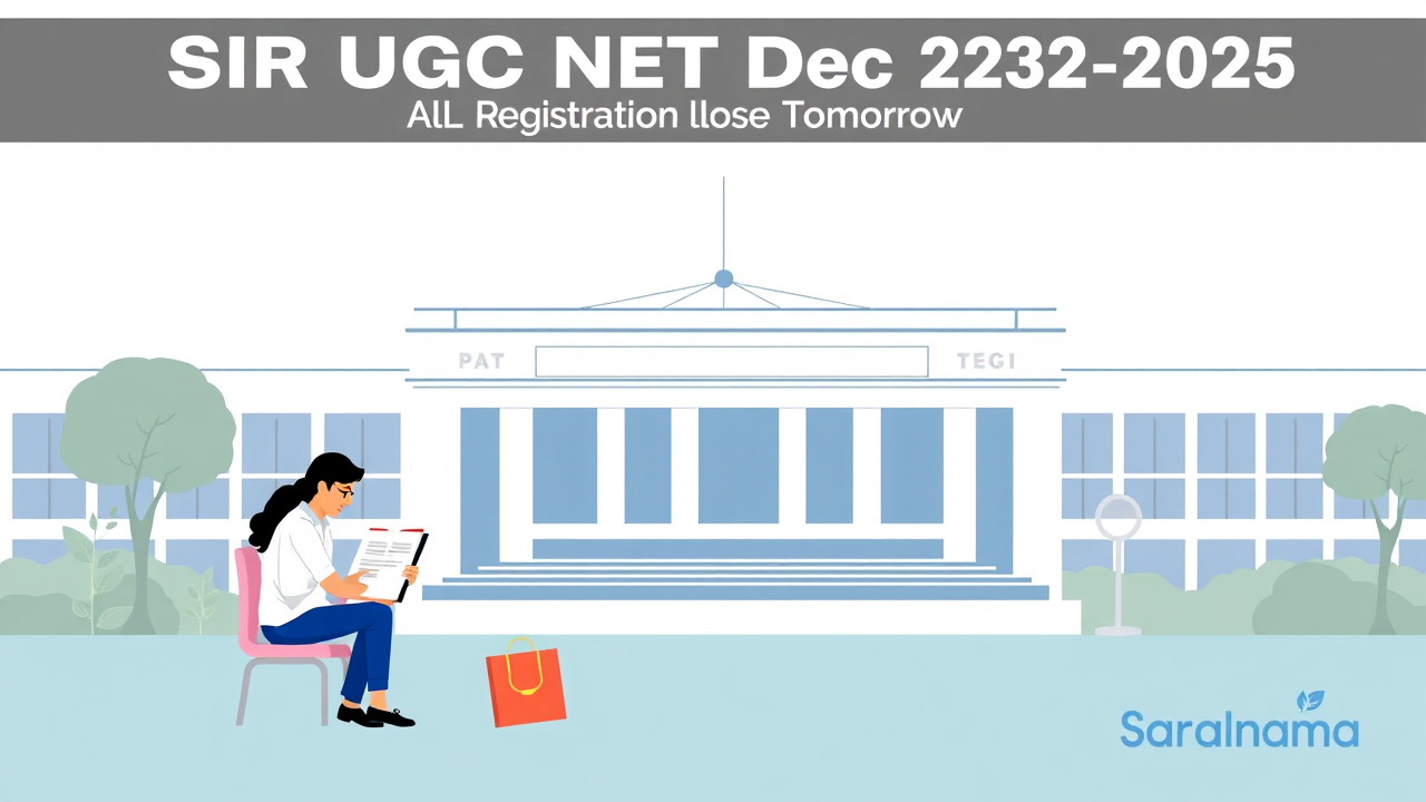 CSIR UGC NET Dec 2025 Registration Closes Tomorrow