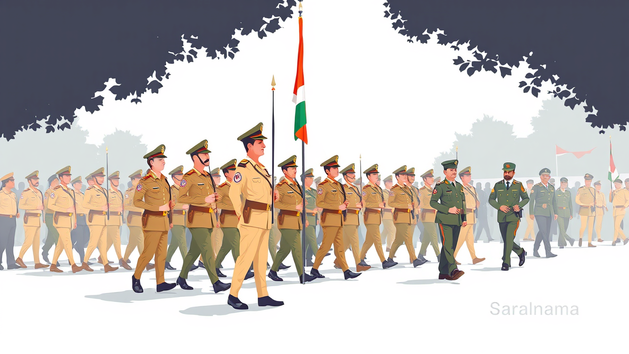 DM and SP Inspect SST Point During Flag March