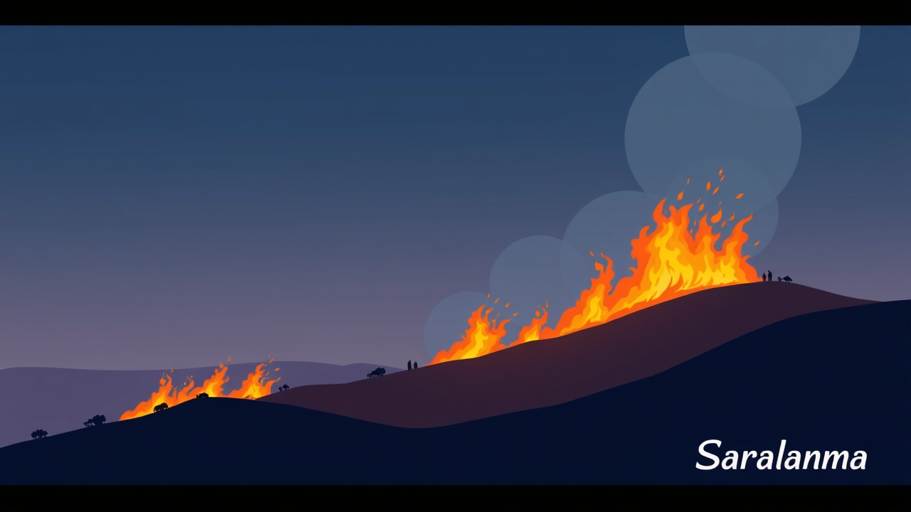 700-Meter Fire on Hill Controlled After 7-Hour Effort