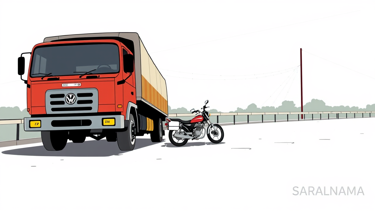 Two Trucks Collide on Balaghat Bridge to Save Bike