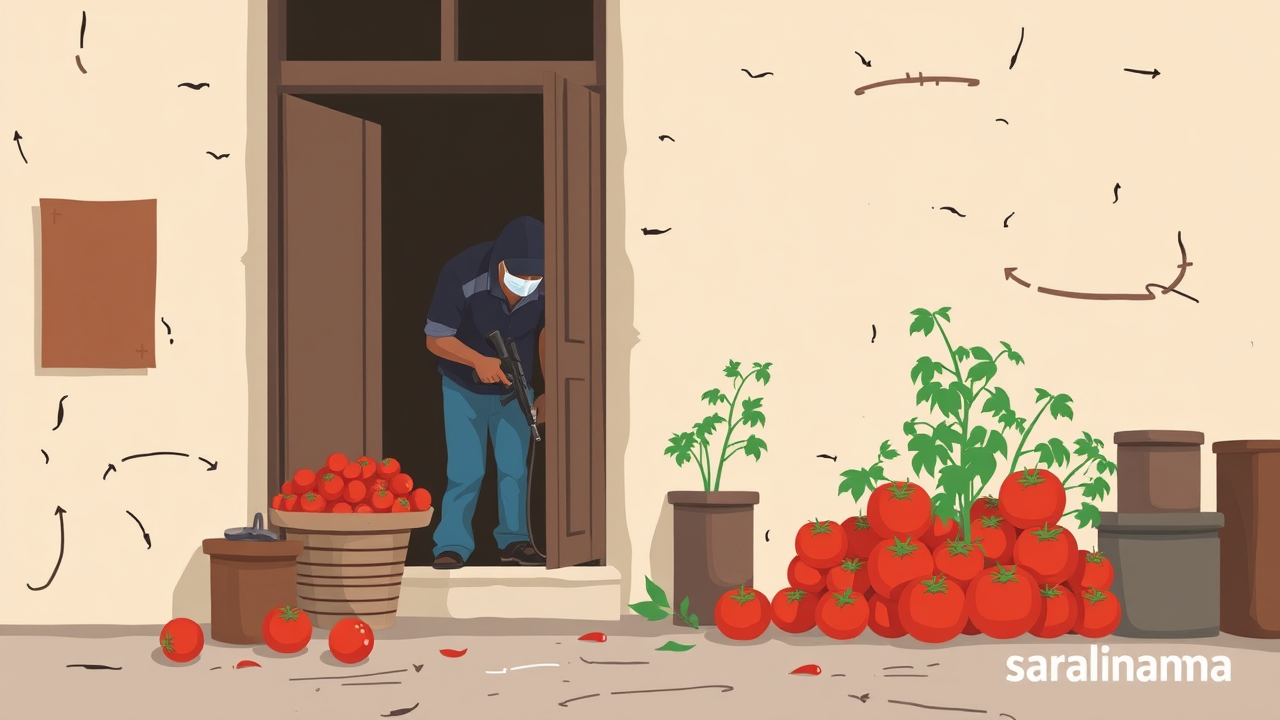 Thieves Steal Tomatoes and Petrol from Trader's Home in Korba