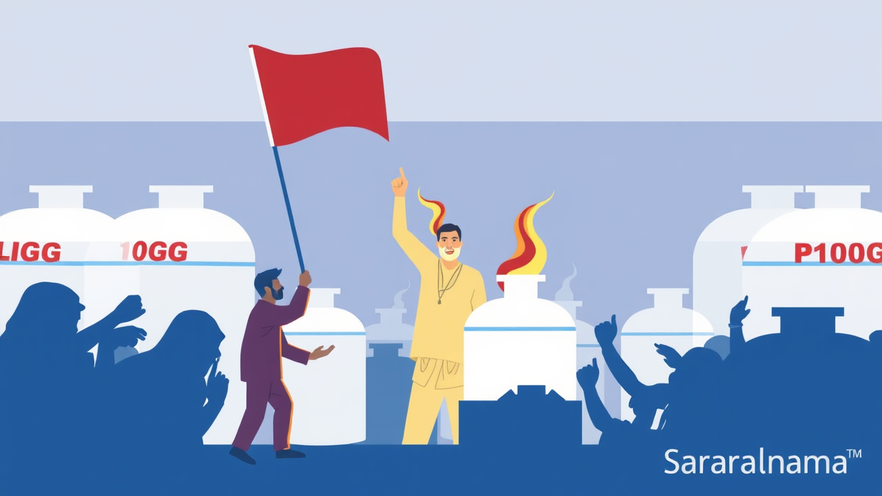 LPG Distributors in Khargone Protest for Higher Service Fees