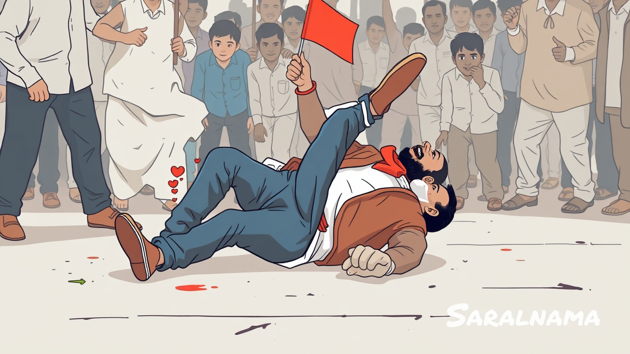 RJD Ticket Drama: Man Rolls on Ground in Protest