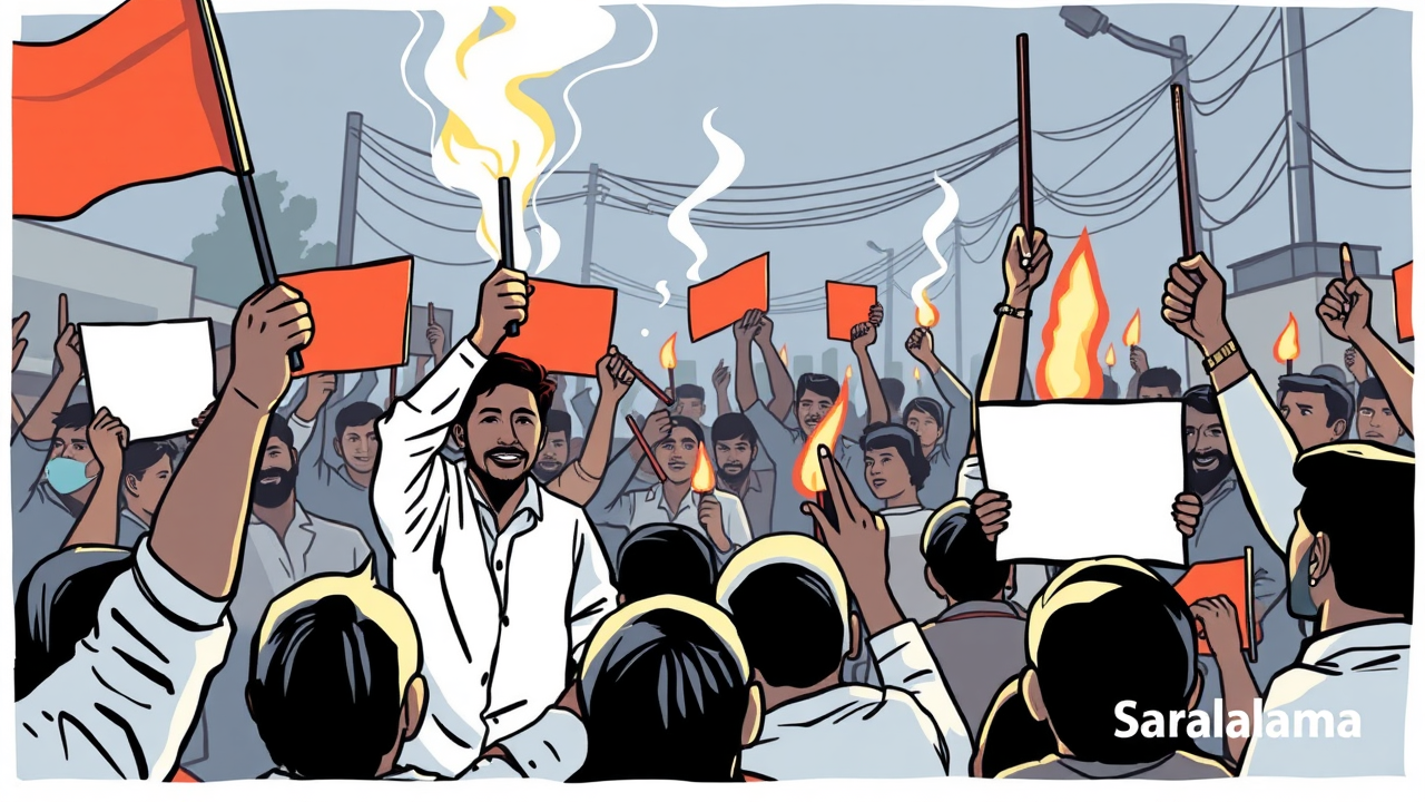 Protest in Palwal Over Electrician's Death
