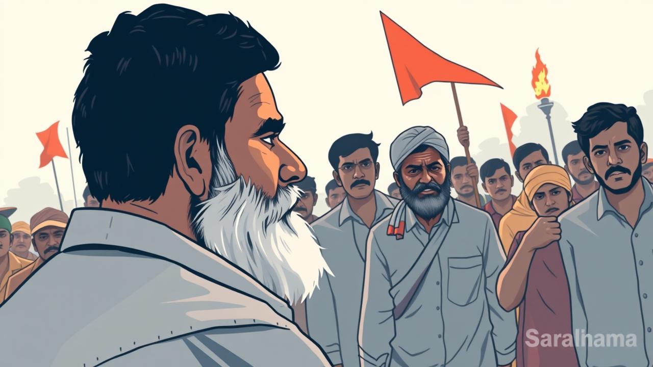 Anand Mohan Faces Villagers' Protest in Aurangabad, Bihar