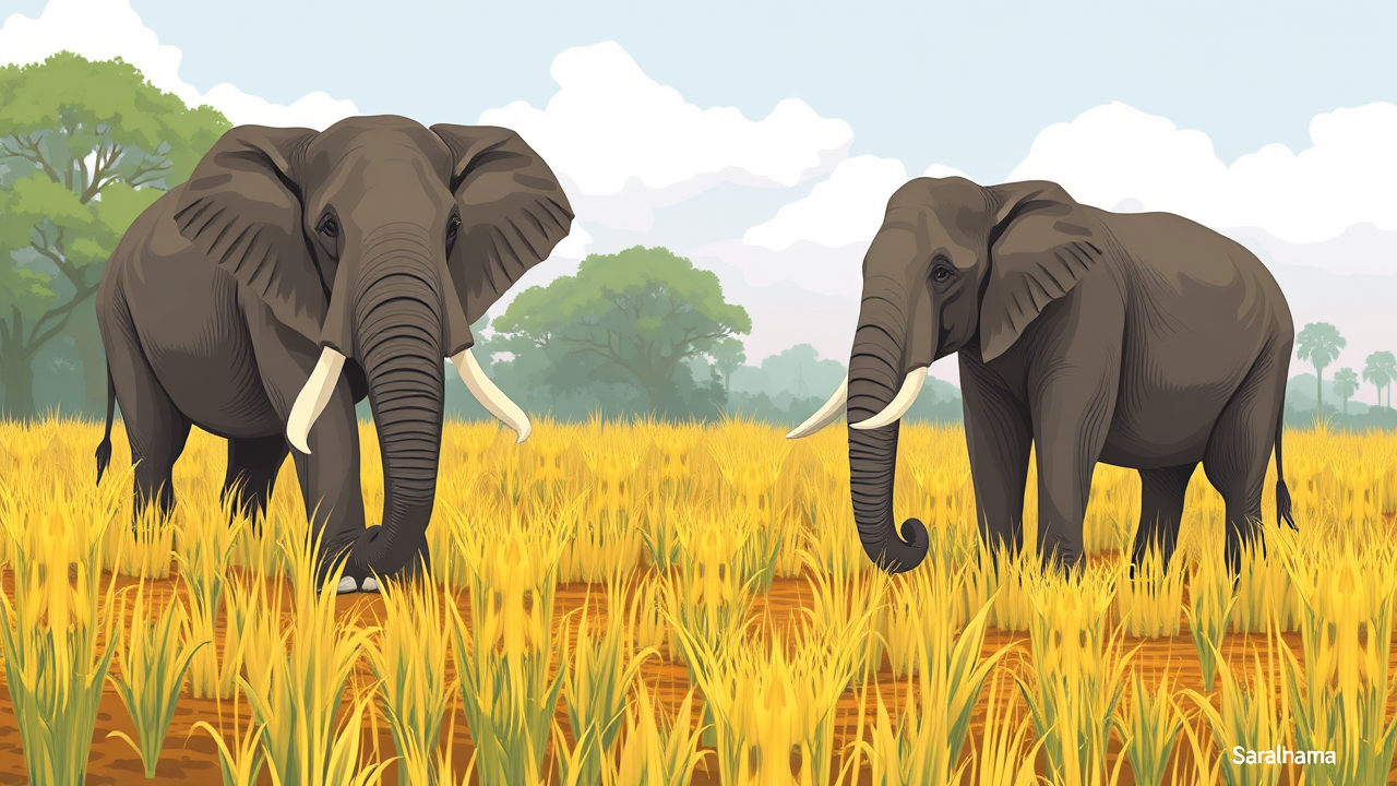 Wild Elephants Destroy Crops in Ramgarh, Farmers Worried