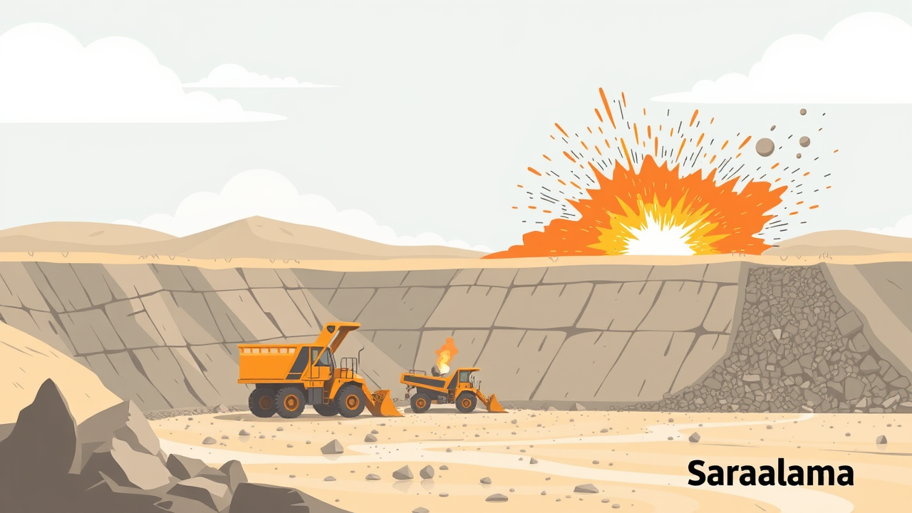 50-Meter Blast Sparks Clash at Pakur Stone Quarry