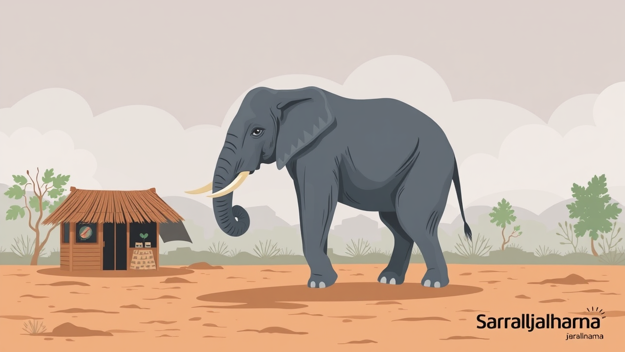 Wild Elephant Raids Village Shops in Gumla, Spreads Fear