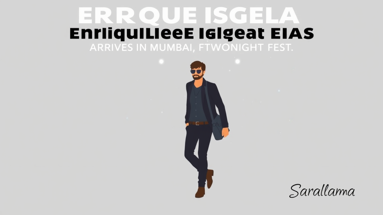 Enrique Iglesias Arrives in Mumbai for Two-Night Concert