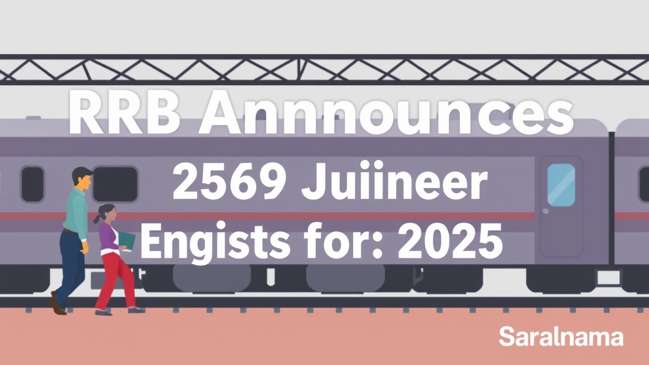 RRB Announces 2569 Junior Engineer Posts for 2025