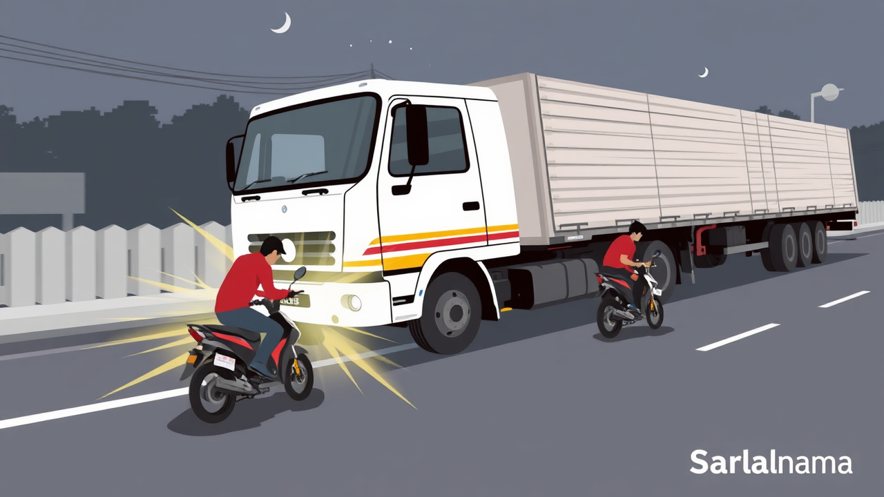 Scorpio hit by truck in Panipat: Five youths seriously injured, 3 referred to medical college, bike rider also injured - Matlouda News