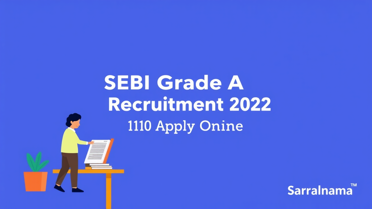 SEBI Grade A Recruitment 2025 {110 Posts} Apply Online