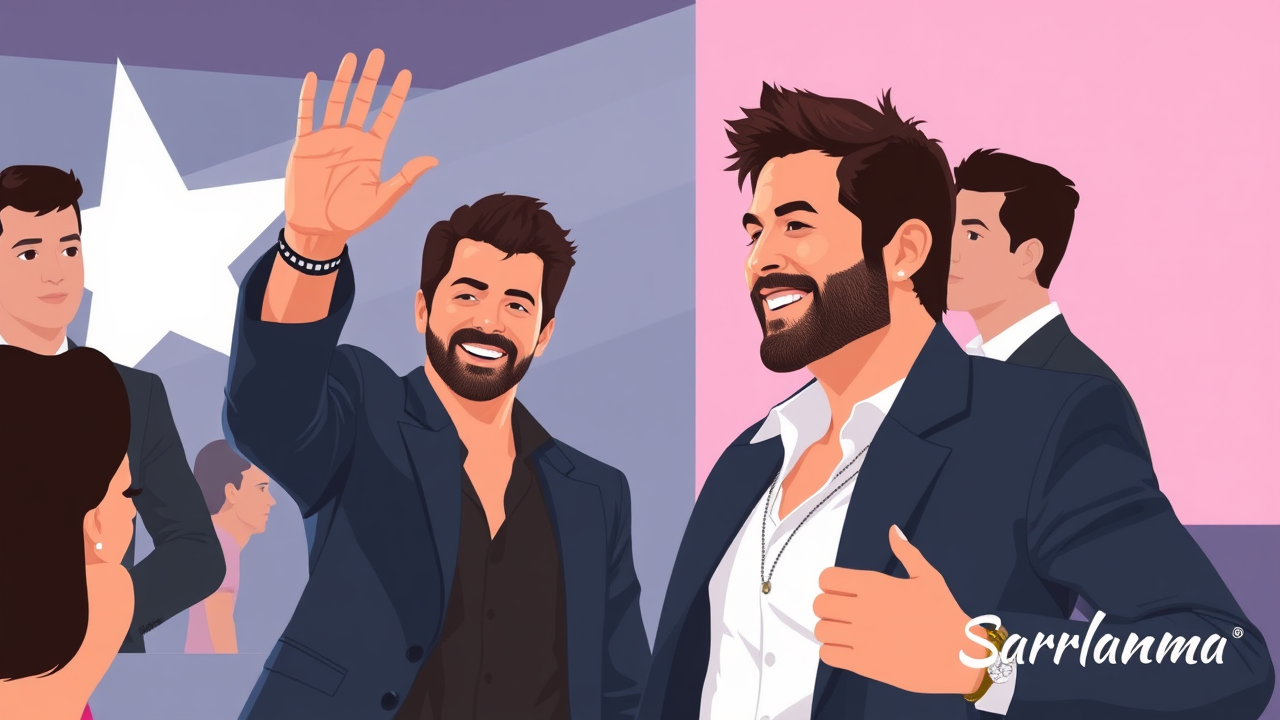 Enrique Iglesias waves at star