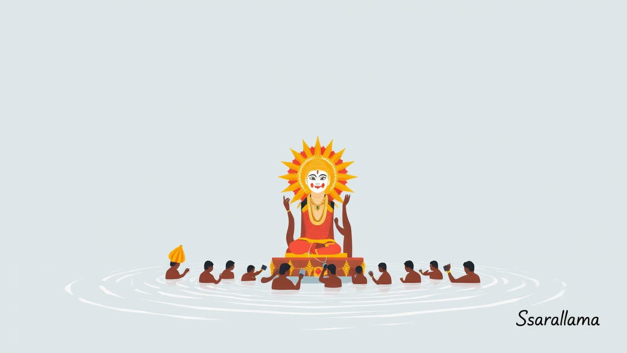 # Immersion of Surya Narayan Idol in Fatehpur
The immersion of the Surya Narayan (Sun God) idol took place in Fatehpur. This religious ceremony marks the conclusion of worship rituals dedicated to Lord Surya. Devotees carried the idol in a procession and immersed it in a water body, following traditional Hindu customs. Such immersion ceremonies are common after festival celebrations, symbolizing the deity's return to nature while devotees seek blessings for prosperity and well-being.