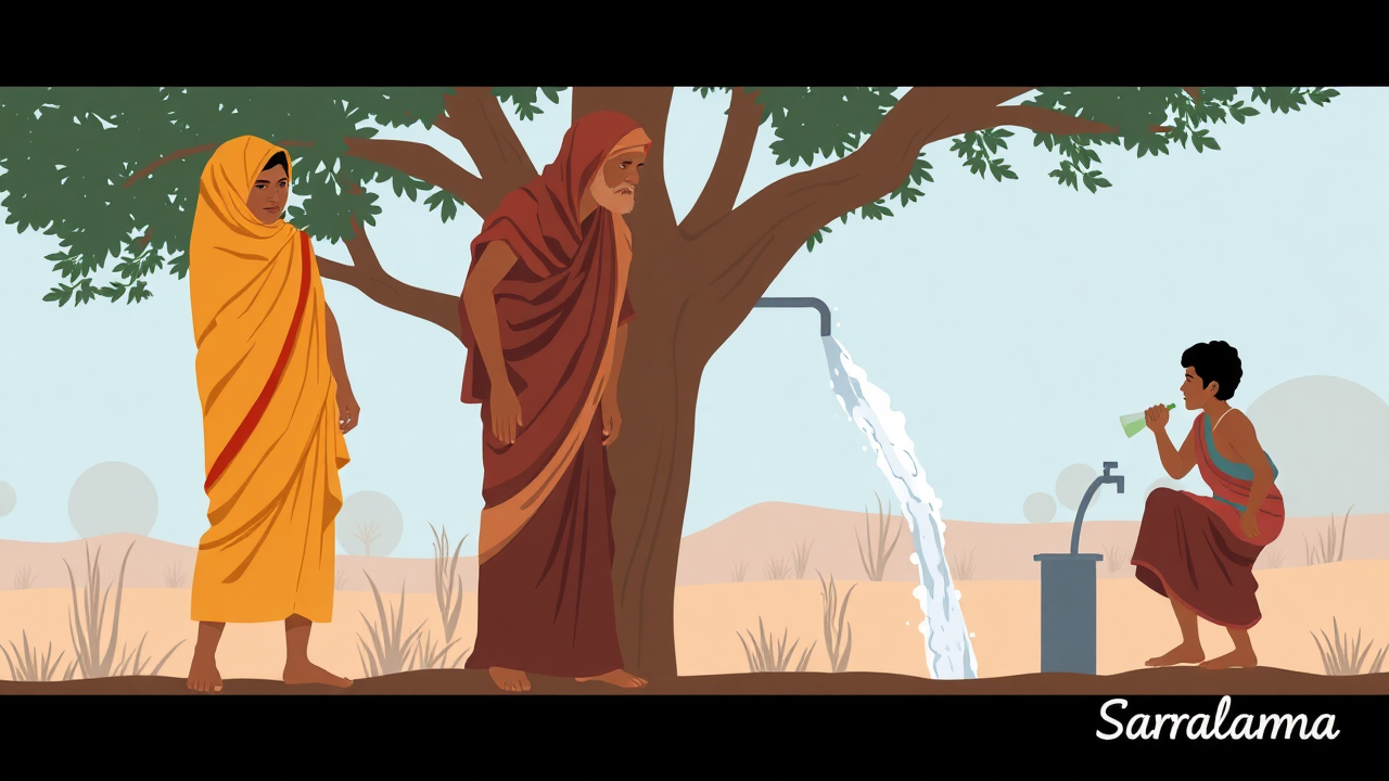 # Villagers Forced to Drink Water from Hand Pumps Only 40 to 50 Feet Deep
Villagers are compelled to drink water from hand pumps that are merely 40 to 50 feet deep.