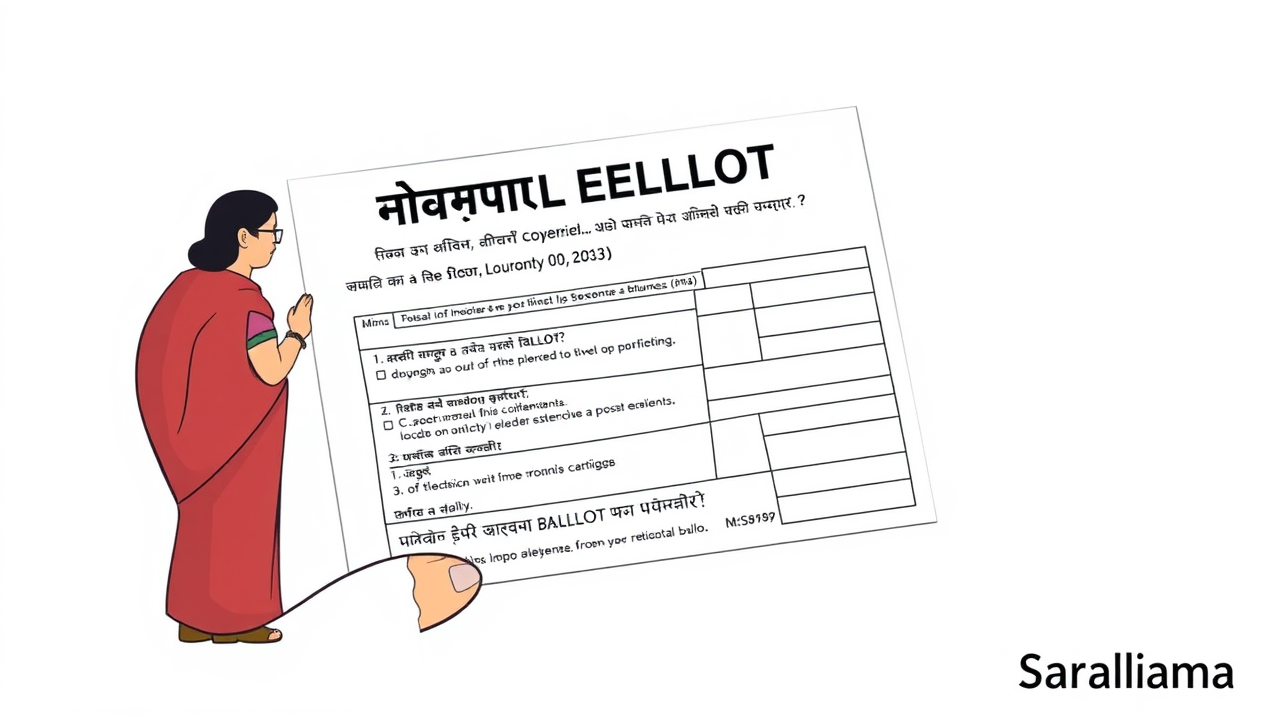 # Teacher in Araria Shares Photo of Postal Ballot, Goes Viral
A teacher in Araria district has caused a stir by sharing a photograph of a postal ballot on social media, which has since gone viral. The incident has raised concerns about electoral protocol and confidentiality during the voting process.
The matter is currently under investigation by local election authorities to determine if any rules or regulations were violated by sharing the ballot image publicly.