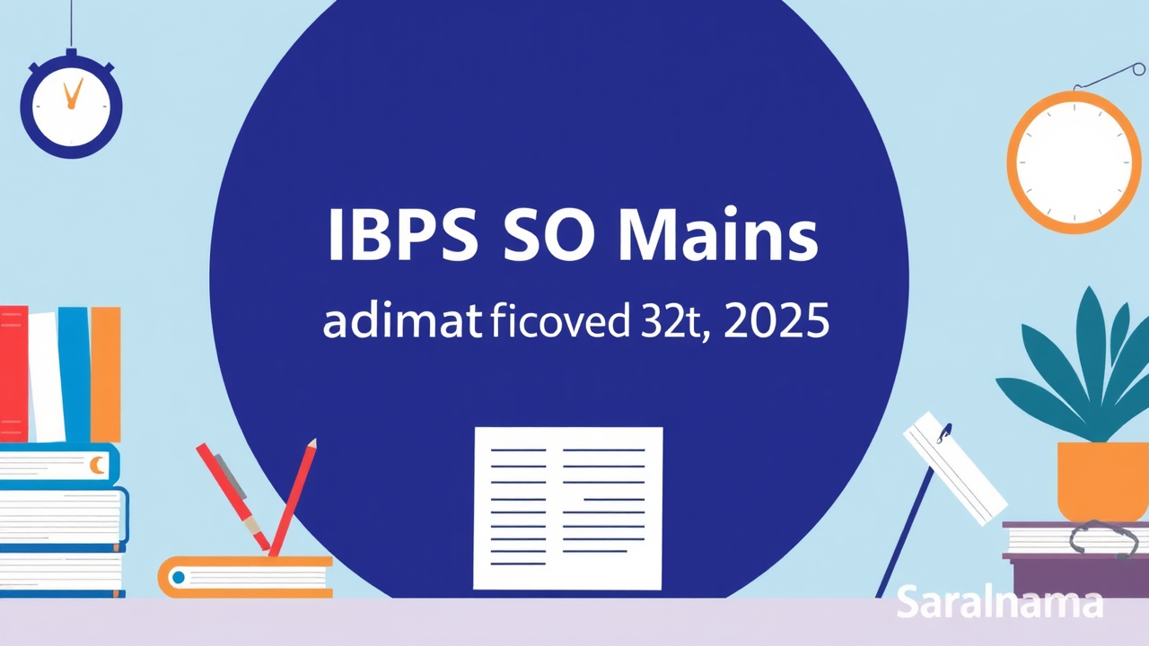 IBPS SO Mains admit card 2025 out at ibps.in; exam on November 9