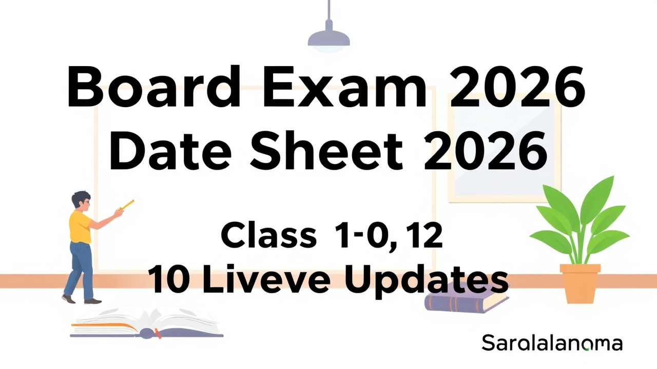Board Exam Date Sheet 2026 Class 10, 12 Live Updates