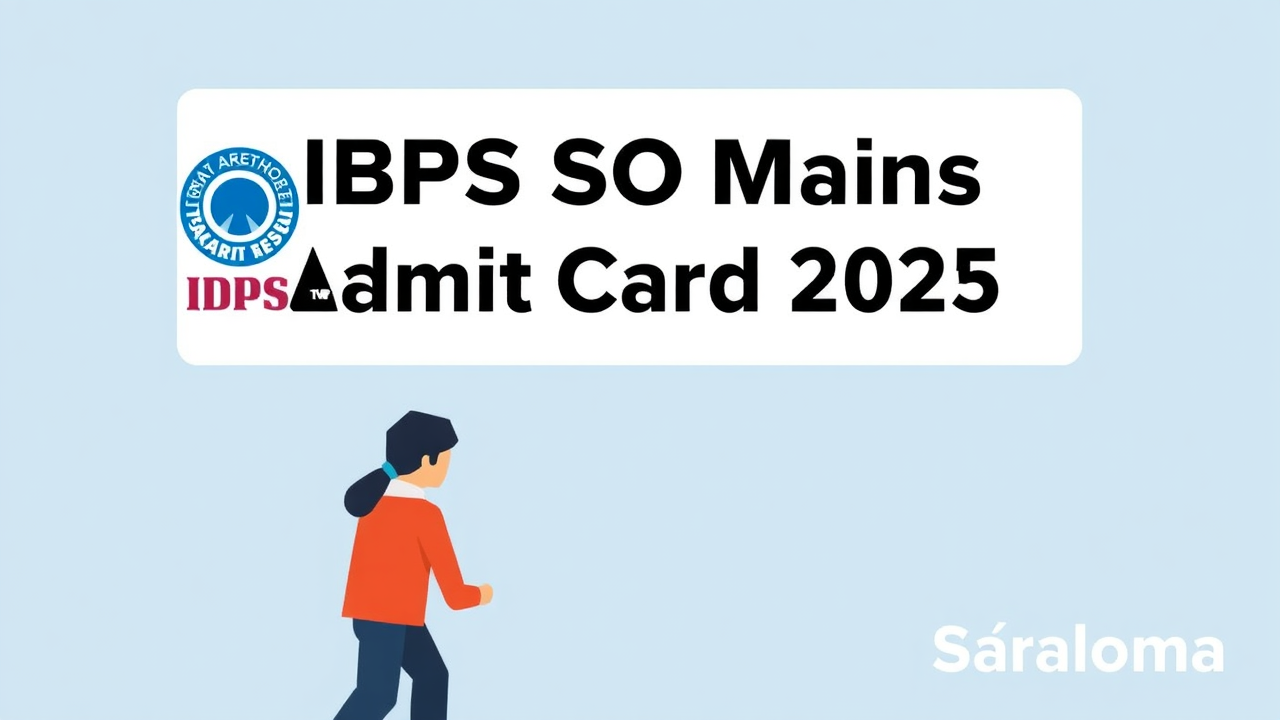 IBPS SO Mains Admit Card 2025 Link, Exam Date, Hall Ticket Download