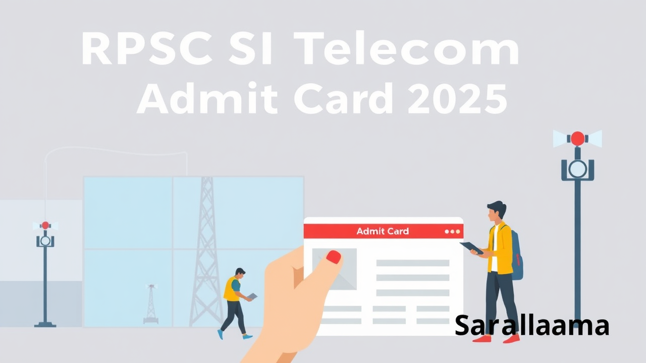 RPSC SI Telecom Admit Card 2025, Exam City, Exam Date Hall Ticket Download