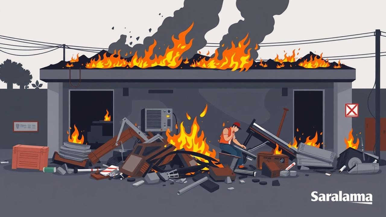 # Fire Breaks Out at Patna Metro Office, Equipment Reduced to Ashes

A fire incident occurred at the Patna Metro office, resulting in significant damage to equipment and materials, which were completely burnt to ashes.