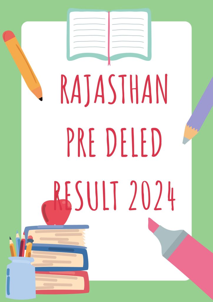 Rajasthan Pre DElEd Result 2024