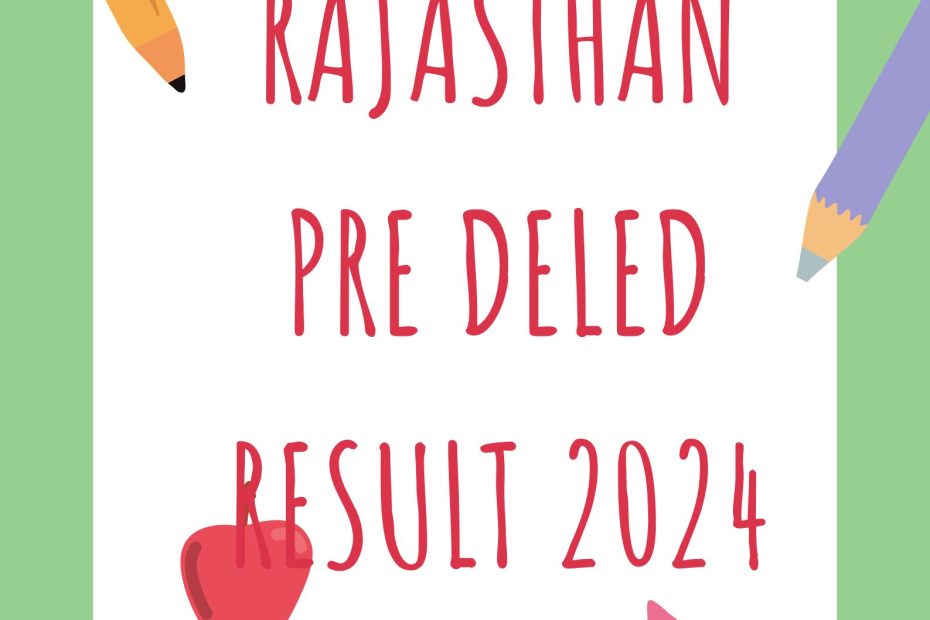 Rajasthan Pre DElEd Result 2024